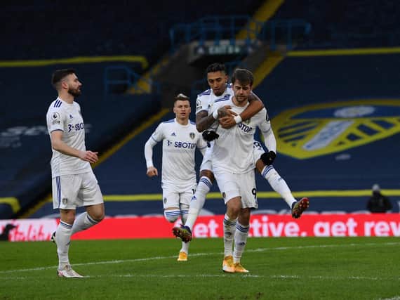 JUST REWARD - Patrick Bamford's 10th goal of the seaso was rich reward for another tireless performance for Leeds United against Burnley. Pic: Jonathan Gawthorpe.