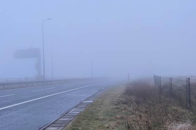 Heavy fog has been seen in Yorkshire this morning