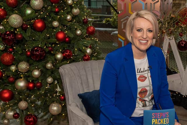 Steph McGovern presenting Steph's Packed Lunch from Leeds.