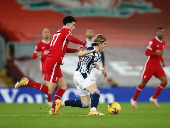 KEY MAN - Chelsea loanee Conor Gallagher has shone in the midfield for West Brom this season and will be one for Leeds United to watch tonight. Pic: Getty