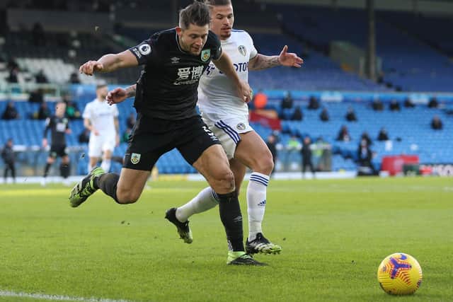 Leeds United's Kalvin Phillips in action against Burnley. Pic: Getty