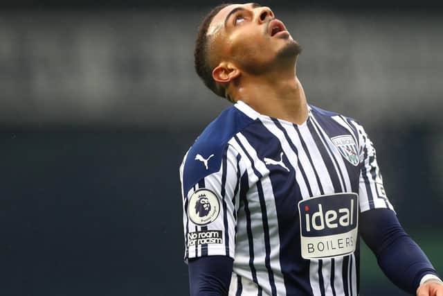 LEADING THREAT: West Brom striker Karlan Grant who is joint second favourite to score first in Tuesday night's clash against Leeds United at The Hawthorns. Photo by Chloe Knott - Danehouse/Getty Images.