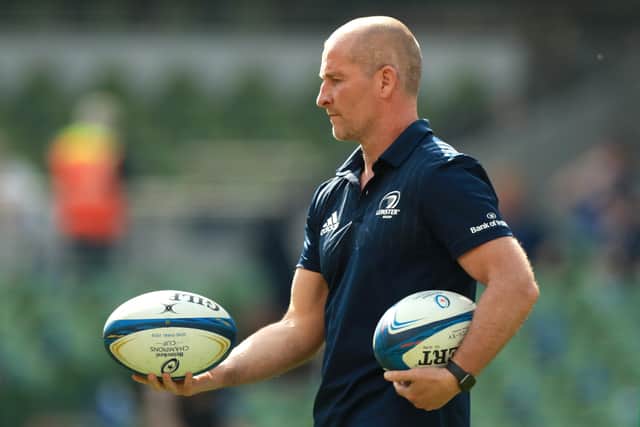 Stuart Lancaster, pictured during a Leinster pre-match warm-up. Picture: David Rogers/Getty Images