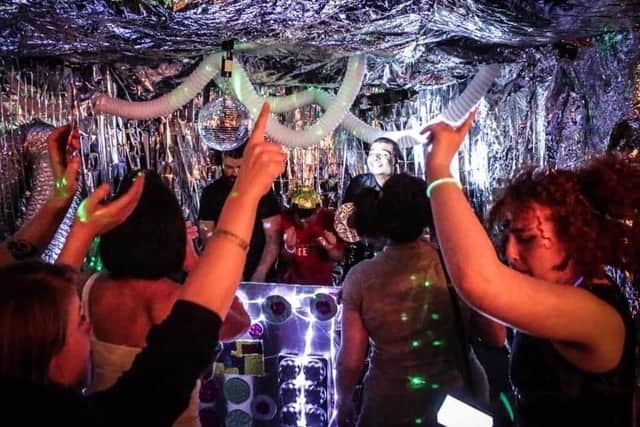 A previous party - held pre-Covid - organised by The Party People, with an outer space theme.