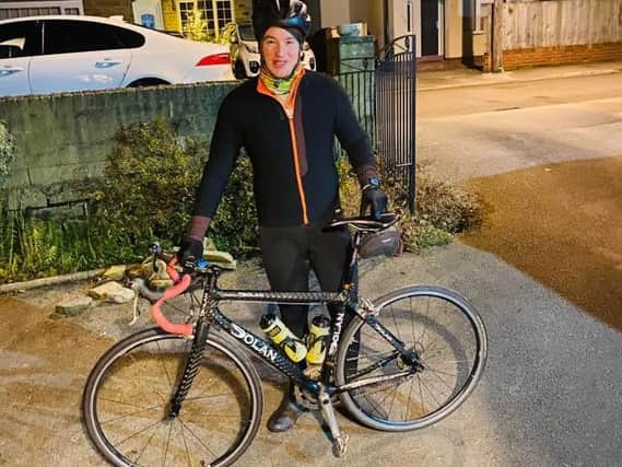 Adam Robinson lives on his own in Menston, Leeds and took up cycling as a hobby during the first national lockdown