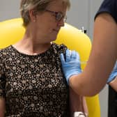 A volunteer being administered the coronavirus vaccine developed by AstraZeneca/Oxford University (Image: John Cairns/University of Oxford)