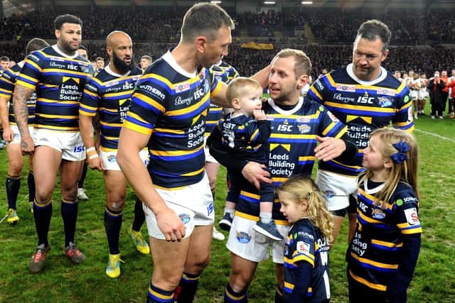 Kevin Sinfield and Rob Burrow. Picture by Steve Riding.