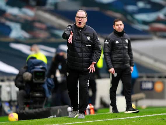 LEAGUE BREAK: For Leeds United and head coach Marcelo Bielsa, above, after Saturday's 3-0 loss at Tottenham Hotspur with the FA Cup clash at Crawley Town next. Photo by Ian Walton - Pool/Getty Images.