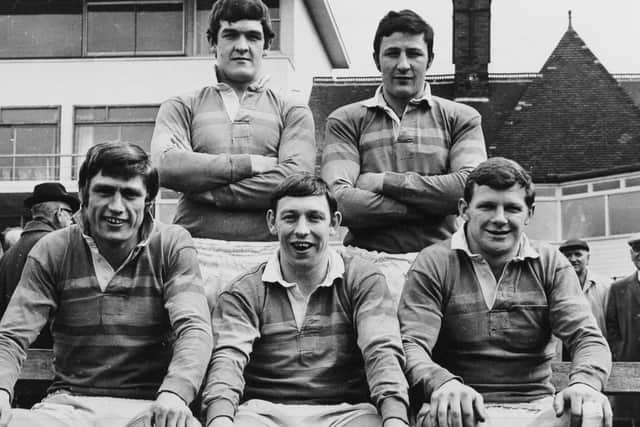 Key members of Leeds' 1968-69 team included, from the 
back left to right: Alan Smith and Syd Hynes. From the

front left: John Atkinson, captain Barry Seabourne and Mick Shoebottom.