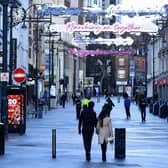 Leeds city centre pictured during the first day of the third national lockdown.