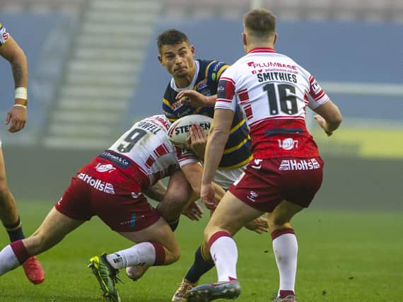 Stevie Ward in pre-season action against Wigan last January, the game when he suffered his initial concussion. Picture by Tony Johnson.