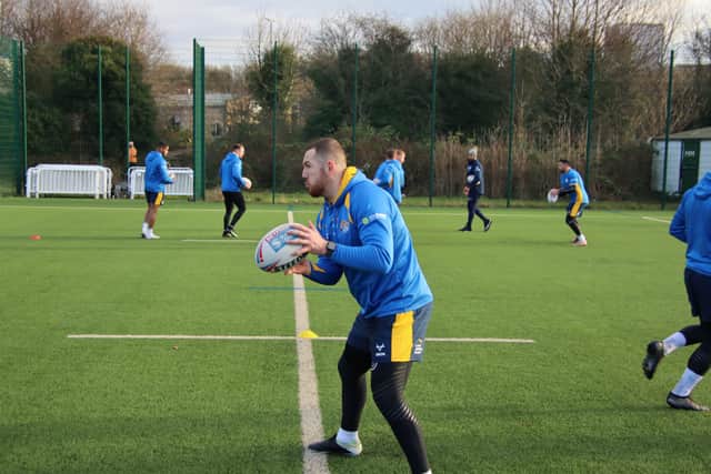 Cameron SMith is put through his paces at Kirkstall Road as Leeds Rhinos continue with their pre-season training. Picture courtesy of Leeds Rhinos.
