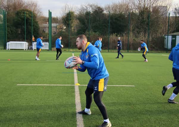 Cameron SMith is put through his paces at Kirkstall Road as Leeds Rhinos continue with their pre-season training. Picture courtesy of Leeds Rhinos.