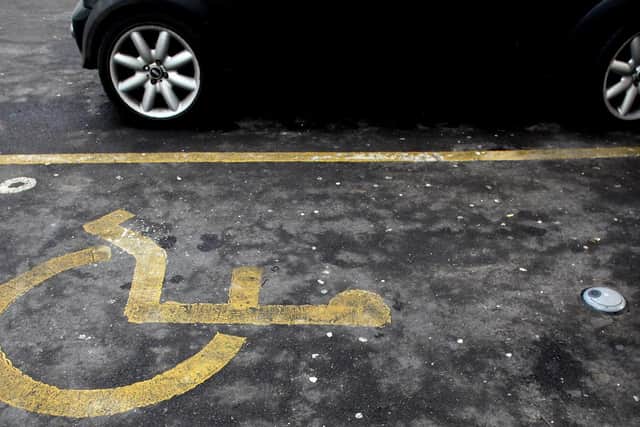 Those with a blue badge are entitled to use a disabled parking space.