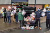 Chris Heard from Amber Cars in Leeds delivers food to Leeds North & West Foodbank in Leeds, Yorkshire, UK. Picture date: Friday December 18, 2020. Photo credit should read: Anthony Devlin