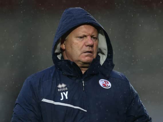 FREE PUNCH - Crawley Town boss John Yems says the FA Cup tie with Leeds United will be one to enjoy, but admits his disappointment at having to play it behind closed doors. Pic: Getty