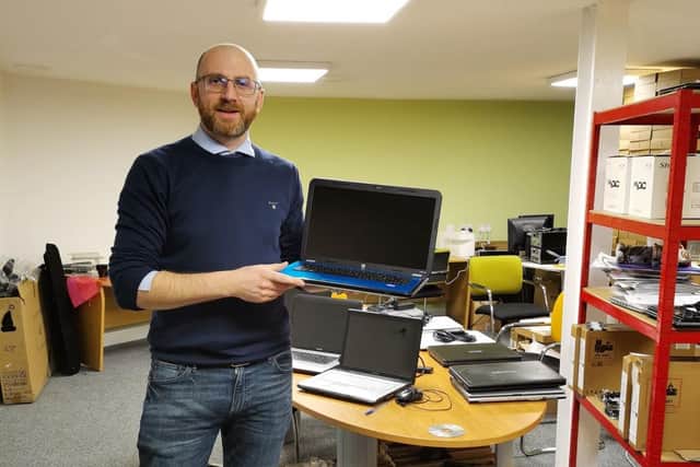 More than 50 laptops have already been transformed to be used by schoolchildren in Pudsey