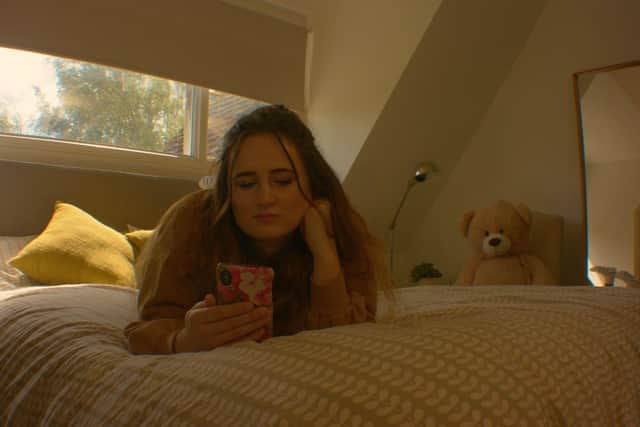 A still taken from Wayside Production's film 'ROPE' depicting the devastating impacts of cyberbullying and online abuse.