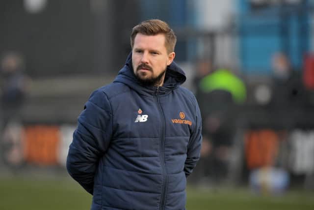 Farsley Celtic manager Adam Lakeland. Picture: Steve Riding.