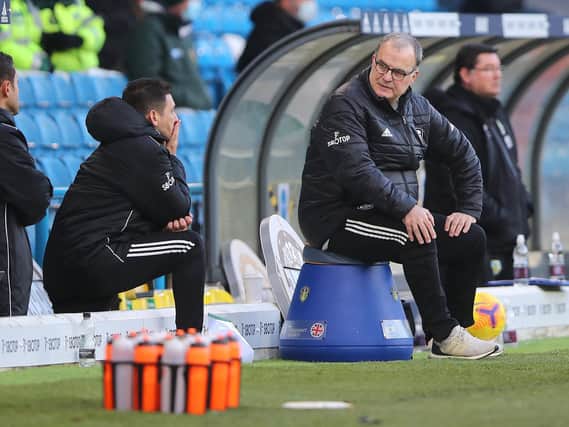 CUP TEST: For Leeds United head coach Marcelo Bielsa, above. Photo by Molly Darlington - Pool/Getty Images.