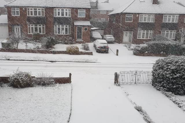 Blizzard conditions have hit Cookridge in north Leeds