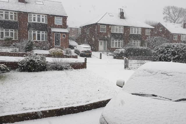 Blizzard conditions have hit Cookridge in north Leeds