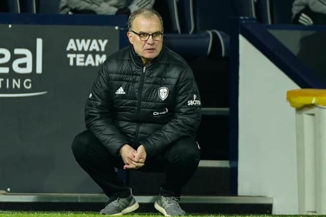MEASURED THOUGHTS: From Leeds United head coach Marcelo Bielsa. Photo by Tim Keeton - Pool/Getty Images.