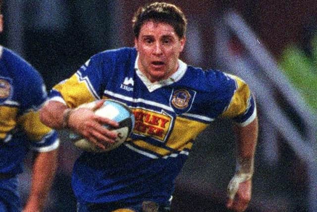 Alan Tait scored for Widnes against Leeds in the 1992 Regal Trophy final. Picture: Steve Riding.