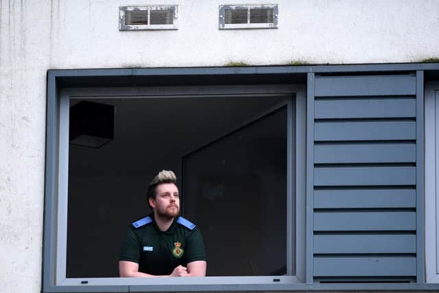 Pictured first year University of Bradford student Graeme Brannan. When he  arrived at university for his first year in September he knew the student experience would be a challenge – but not that he would have long periods of time alone in his studio flat.