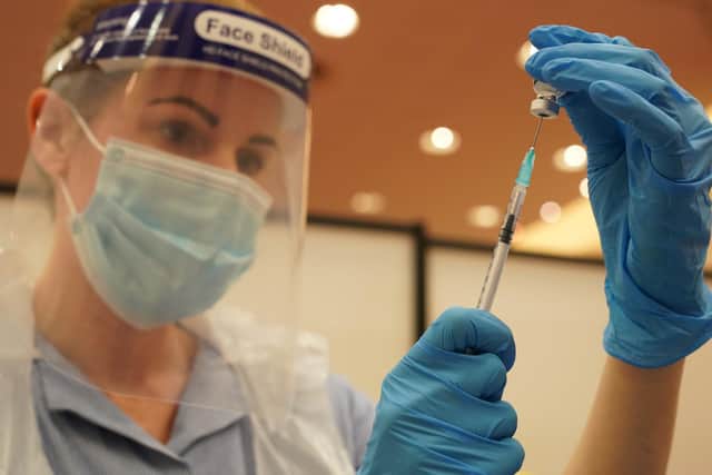 Covid-19 vaccines being prepared for Health and social care workers at the Life Science Centre International Centre for Life in Newcastle, one of the seven mass vaccination centres, which will open on Monday to the general public as the government continues to ramp up the vaccination programme against Covid-19. Photo: PA