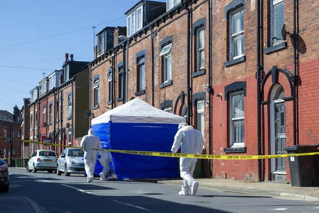 Crime scene after the death of Glenn Smith