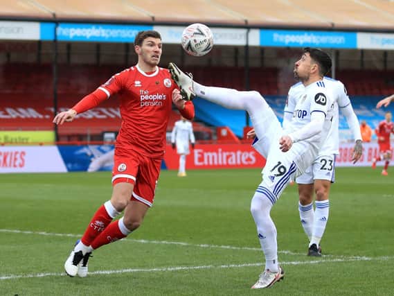 GOAL HERO - Jordan Tunnicliffe grabbed an FA Cup goal in Crawley Town's 3-0 win over Leeds United. Pic: PA