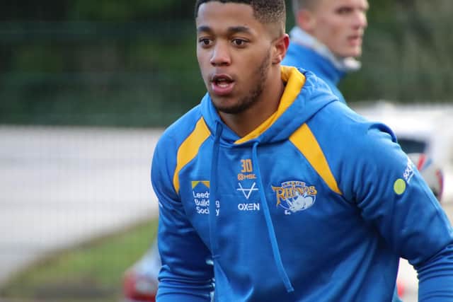 Levi Edwards in pre-season training with Rhinos. Picture by Phil Daly.