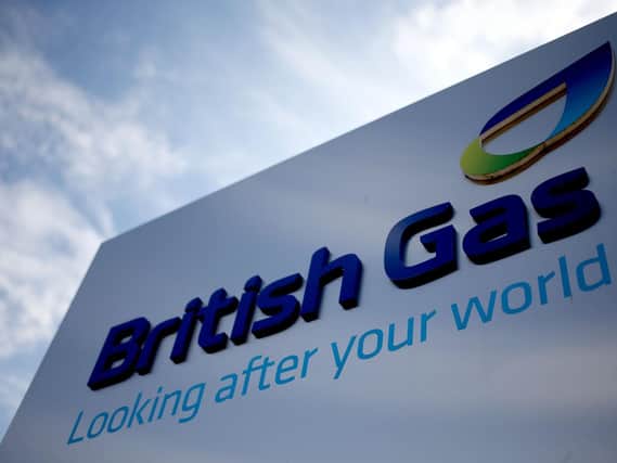 Strike action is taking place outside British Gas