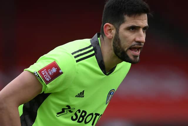 RARE CHANCE: For Leeds United goalkeeper Kiko Casilla against Crawley Town. Photo by Mike Hewitt/Getty Images.