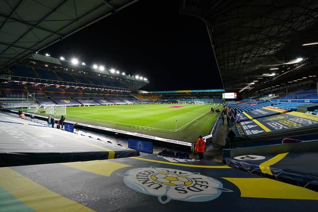 DOUBT: Over when Leeds United's Premier League clash against Southampton at Elland Road, above, will be staged, according to reports. Photo by Jon Super - Pool/Getty Images.
