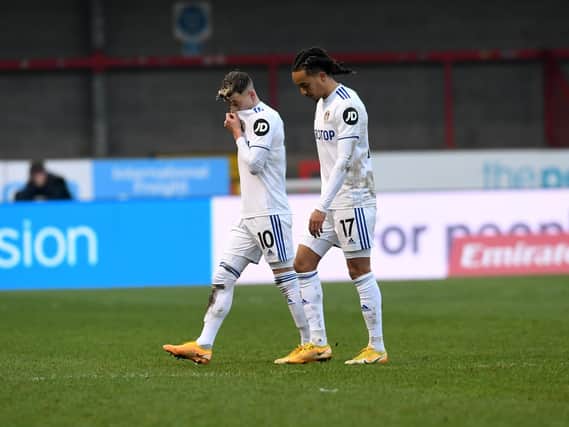 WISE WORDS - Gjanni Alioski warned Leeds United's youngsters and fringe players about missed opportunities after their Carabao Cup exit and he was a frustrated figure again as they went out of the FA Cup at Crawley Town. Pic: Getty