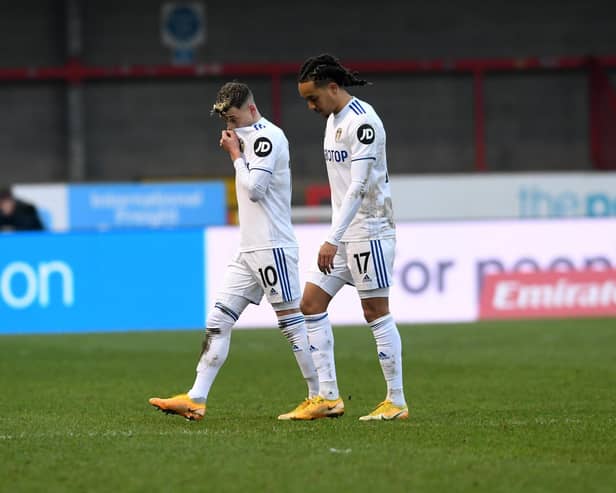 WISE WORDS - Gjanni Alioski warned Leeds United's youngsters and fringe players about missed opportunities after their Carabao Cup exit and he was a frustrated figure again as they went out of the FA Cup at Crawley Town. Pic: Getty