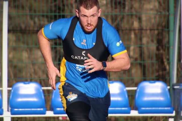 Cameron Smith in pre-season training at Rhinos' Kirkstall base. Picture by Phil Daly.