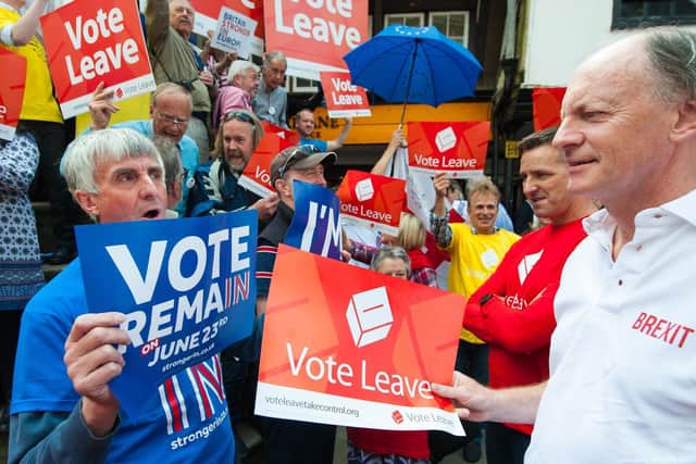 Remain and Leave voters clash at a Brexit demonstrates in London