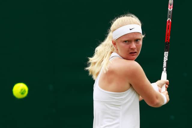 Leeds tennis ace, Francesca Jones, pictured early in her career at Wimbledon in 2016. Picture: Adam Pretty/Getty Images.