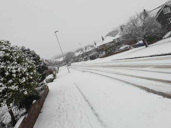 These were the scenes in Cookridge on Friday after heavy snow blanketed parts of north Leeds
