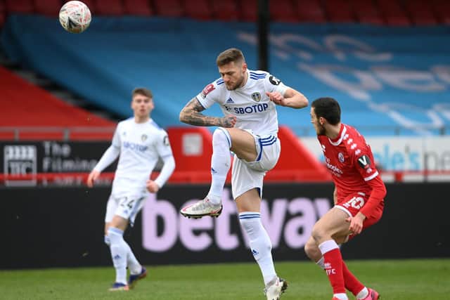 ALL EYES ON BRIGHTON: For Leeds United captain Liam Cooper, pictured back in action in last weekend's 3-0 loss at third round FA Cup hosts Crawley Town. Photo by Mike Hewitt/Getty Images.