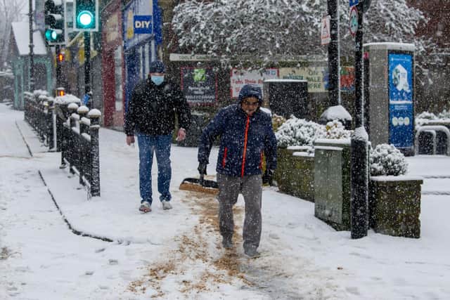 Snow hit Leeds including in Farsley on Thursday