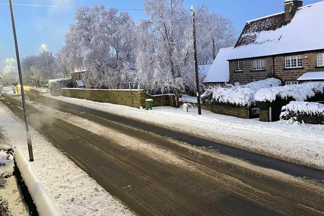 The roads are icy in Leeds as a yellow weather warning is put in place