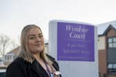 Lifestyle manager Kirsty Watson outside Windsor Court, Wetherby. Picture: Gary Longbottom