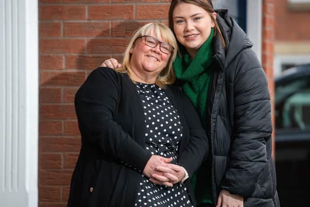 Lorraine Wilby 56, and daughter Lauren, 22. Lorraine needs to raise £120,000 herself for specialist treatment which isn’t available with the NHS which would allow her to walk her daughter down the aisle.