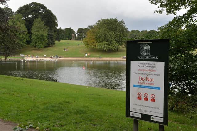 The emergency services responded to concerns for welfare at Roundhay Park on Friday afternoon - including a water rescue team and seven fire engines.