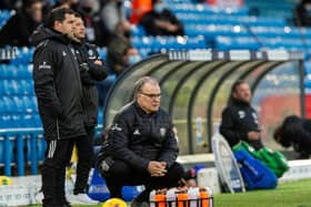FRUSTRATION: Leeds United head coach Marcelo Bielsa looks on during Saturday's 1-0 loss at home to Brighton. Picture by Bruce Rollinson.