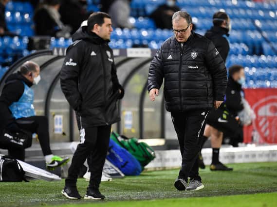 SETBACK: Leeds United head coach Marcelo Bielsa after Saturday's 1-0 Premier League loss at home to Brighton. Photo by Peter Powell - Pool/Getty Images.